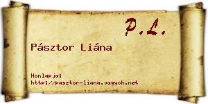 Pásztor Liána névjegykártya